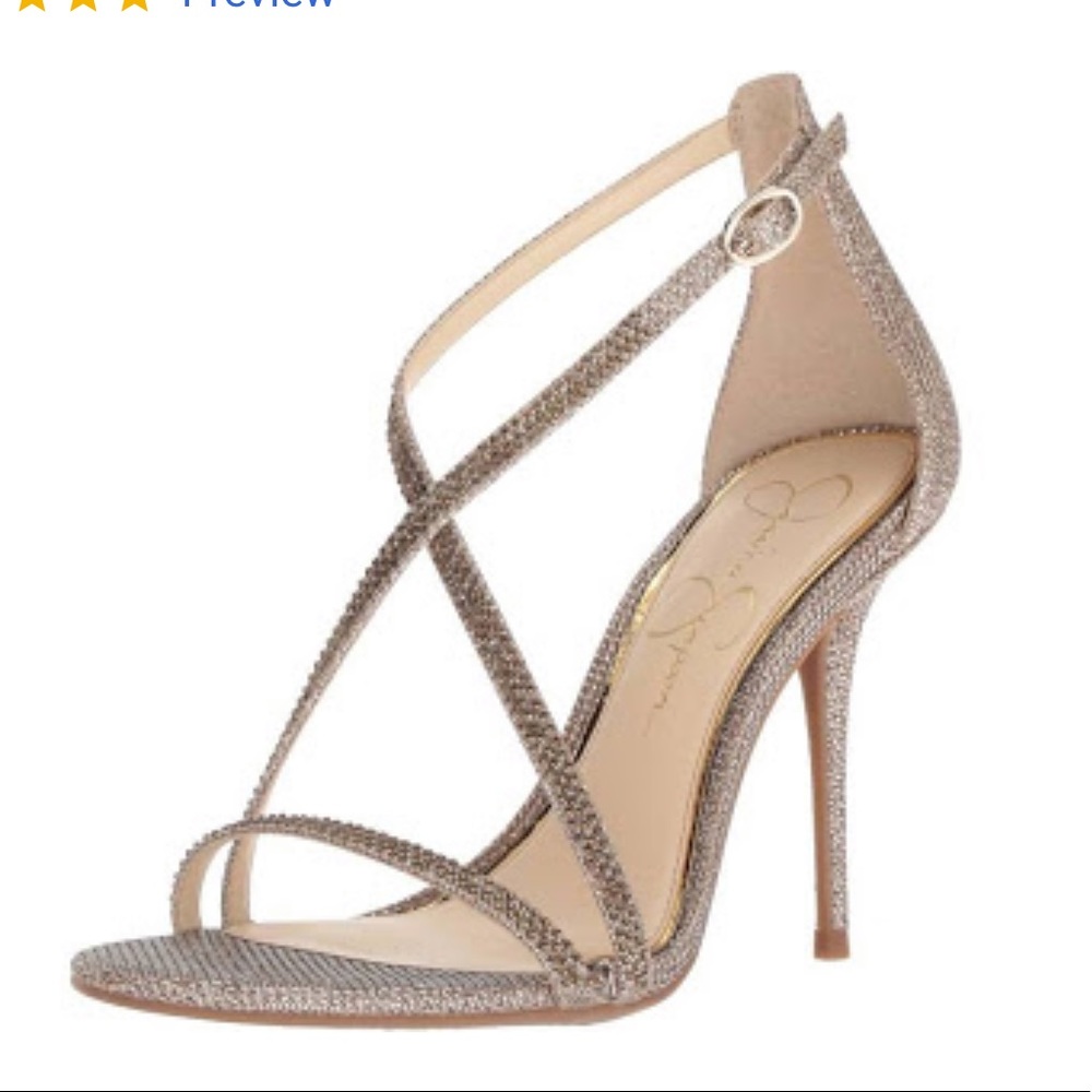 Jessica simpson sparkle heel sandals NWT